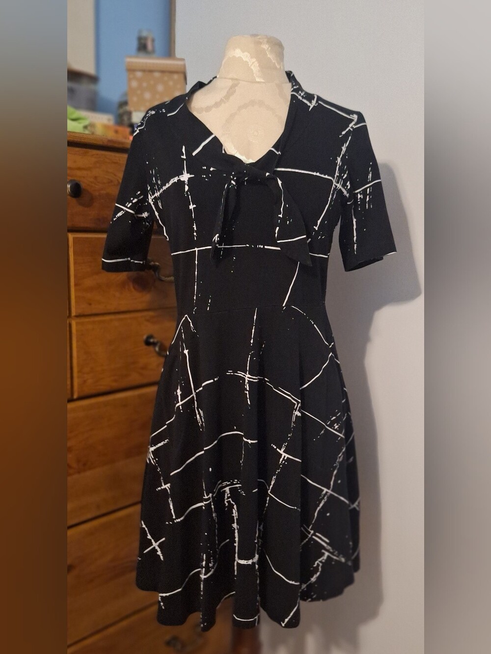 Cotton Abstract Print Dress